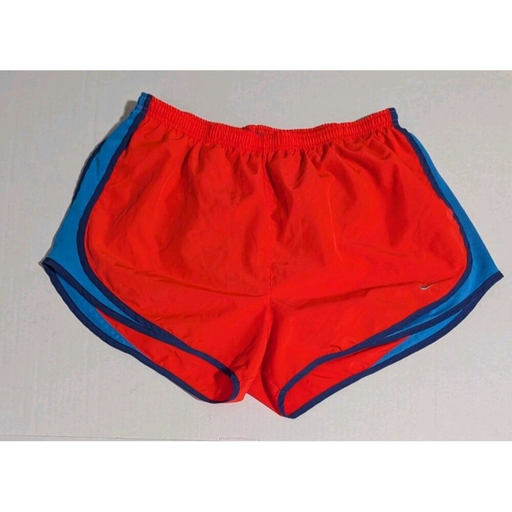 Nike Tempo Running Shorts Womens XL Red Orange Blue Dri Fit Track